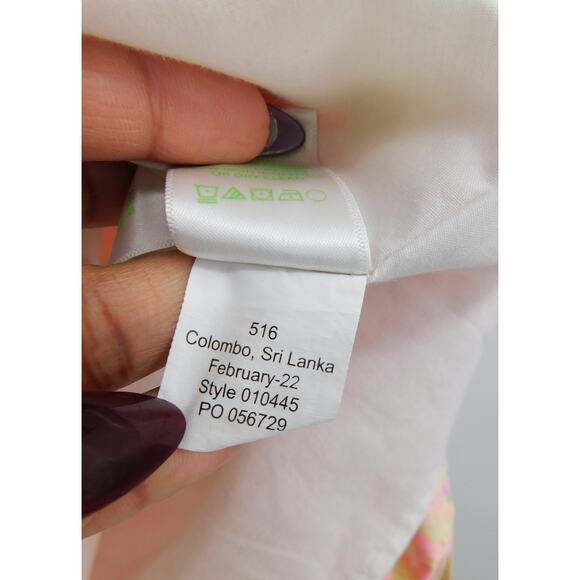 Lilly Pulitzer Girls Calla Yellow Violet Pink Sea‎ Floral Sundress Size Medium - Picture 5 of 6